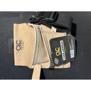 CLC Work Gear Suede Leather Nail Tool Bag with Polyweb Belt and 3 Pockets